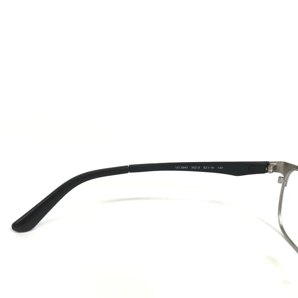 Vogue Eyeglasses Frames VO 3940 352-S Black Silver Square Full Rim 52-16-140